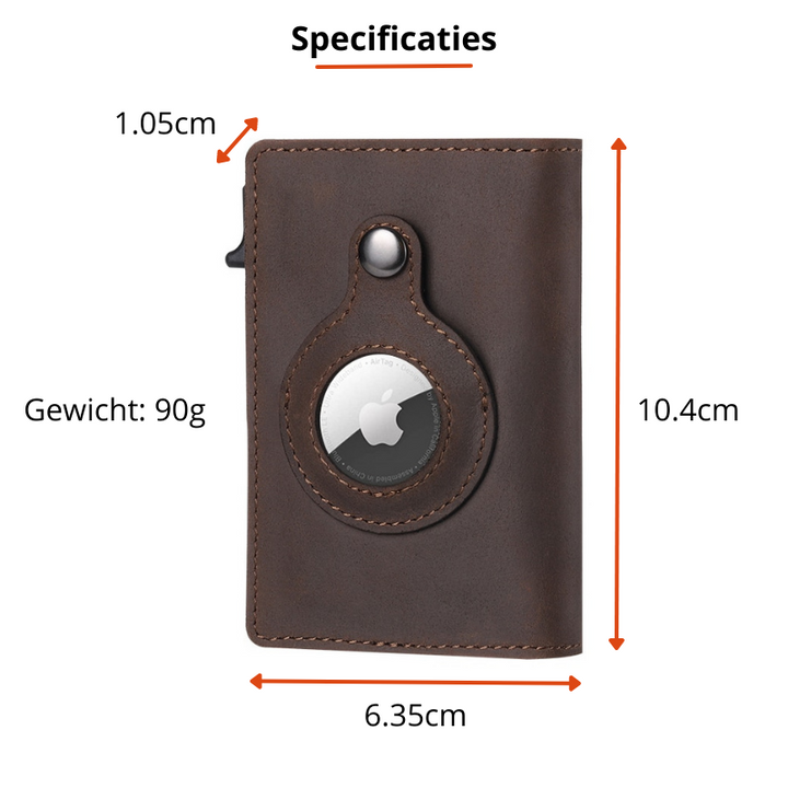 Mit der sicheren und stilvollen Apple AirTag-Geldbörse können Sie beruhigt sein