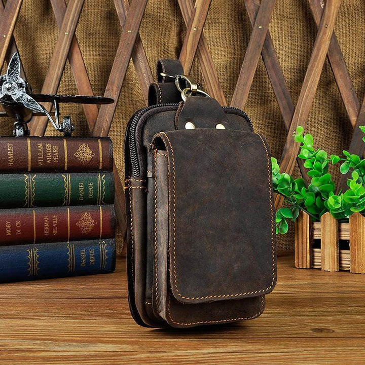 Echtleder Herren-Gürteltasche